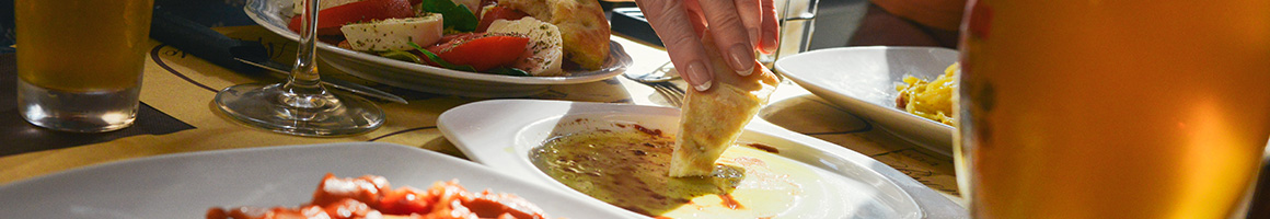 Eating Mediterranean at Zov's Restaurant Newport restaurant in Newport Beach, CA.